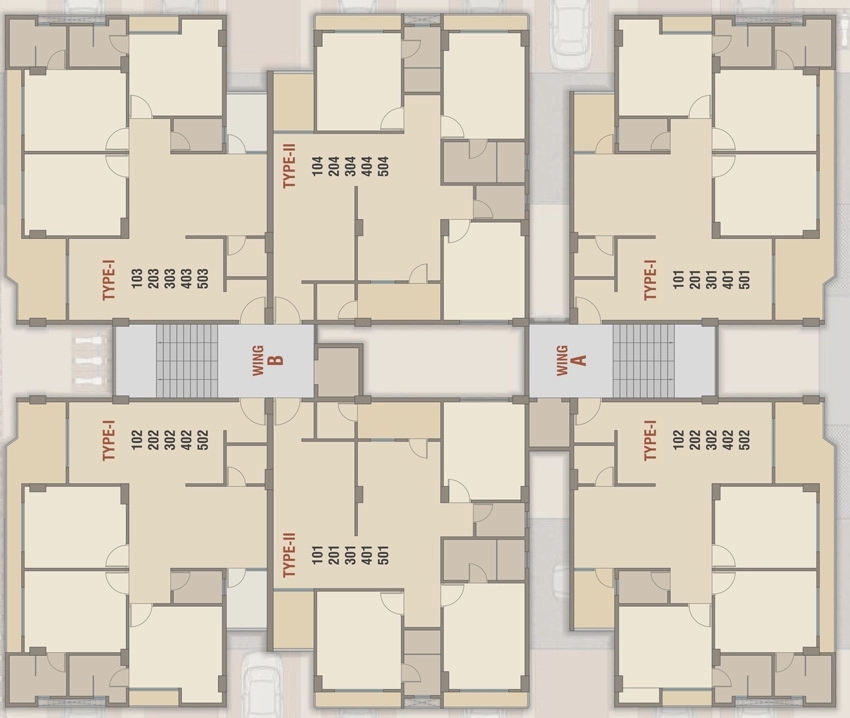 Floor Plan of Ekdant Harmony Bliss in Gotri, Vadodara - Image 385113