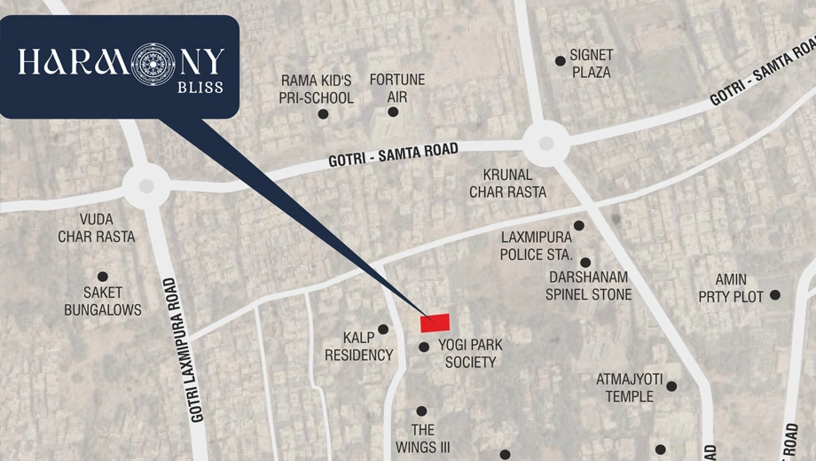 Location of Ekdant Harmony Bliss - Image 385112