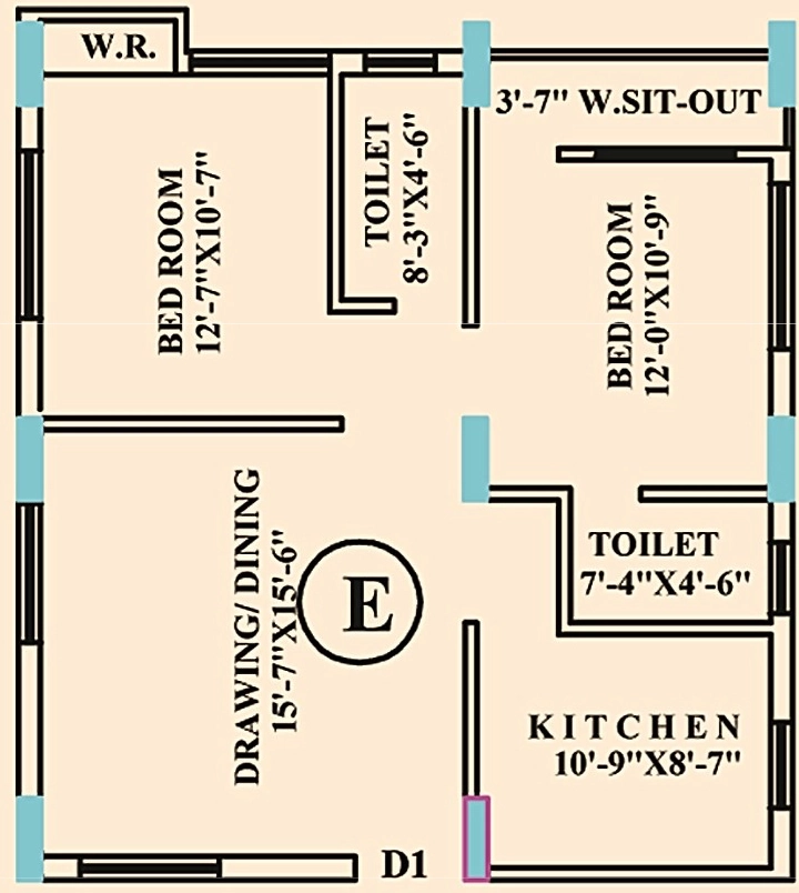 2 BHK Flat in Mahalaxmi Plaza in Cuttack, Bhubaneswar - Image 910418