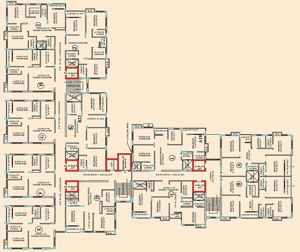 Floor Plan of Mahalaxmi Plaza in Cuttack, Bhubaneswar - Image 385198