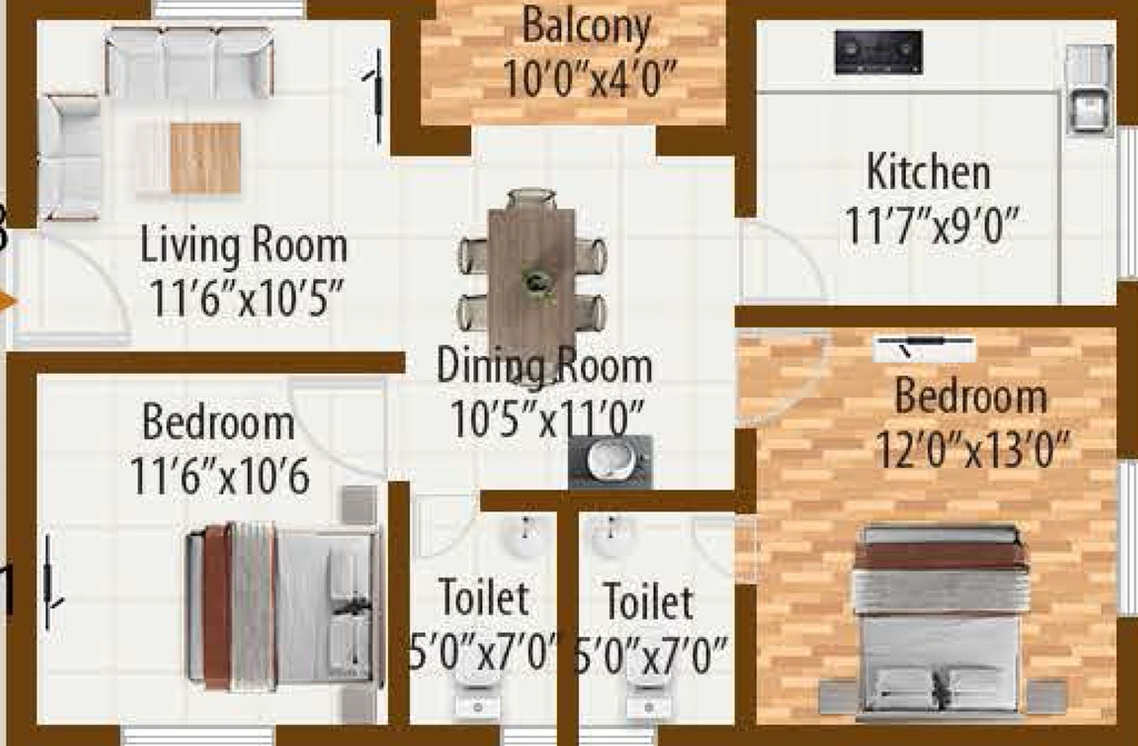 2 BHK Flat in Mahodadhi Galaxy in Phulnakhara, Bhubaneswar - Image 910422