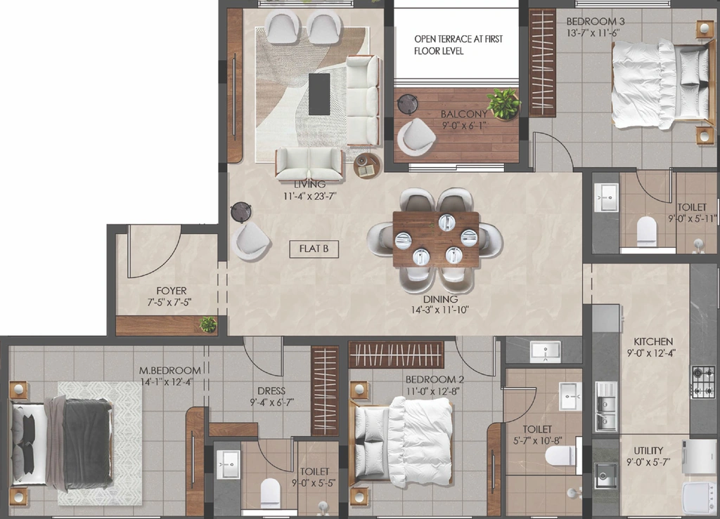 3 BHK Flat in Chaitanya Providence in Nungambakkam, Chennai - Image 910429
