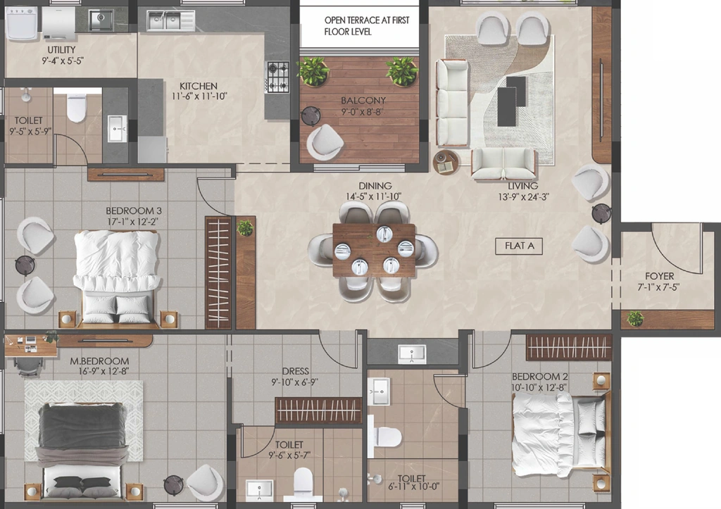 3 BHK Flat in Chaitanya Providence in Nungambakkam, Chennai - Image 910431