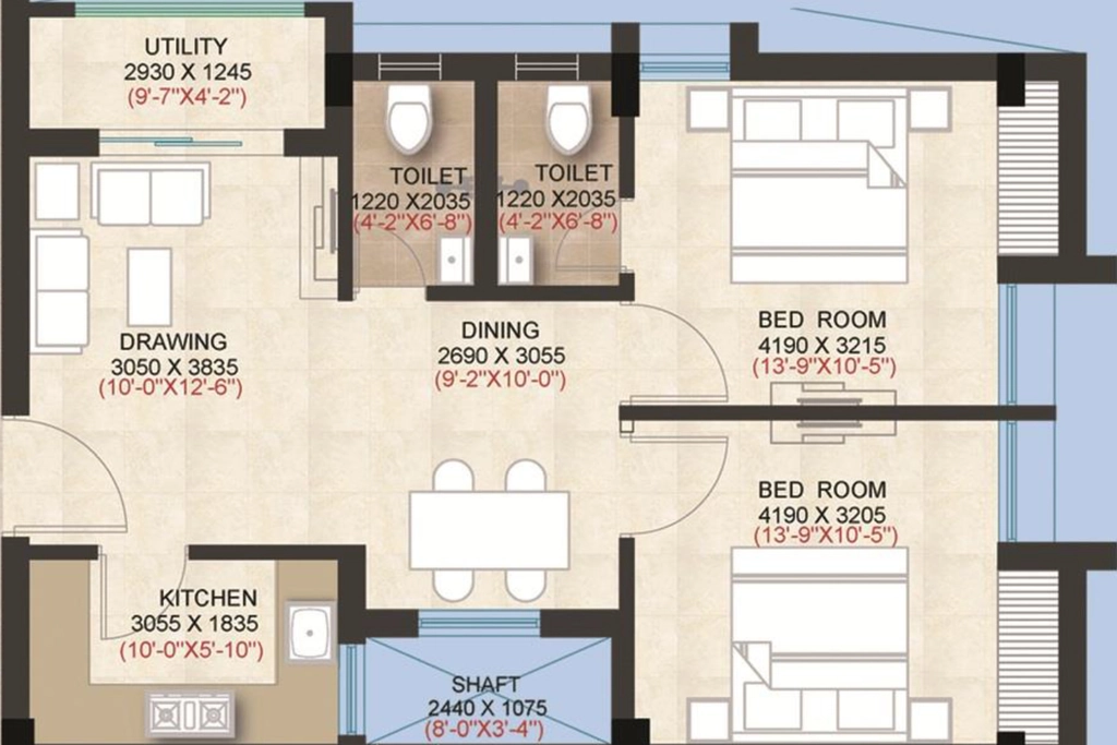 2 BHK Flat in Mandakini Resorts Apartments in Patia, Bhubaneswar - Image 910428