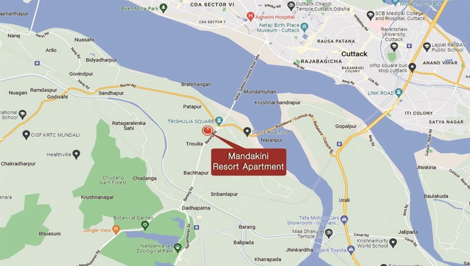 Location of Mandakini Resorts Apartments - Image 385216