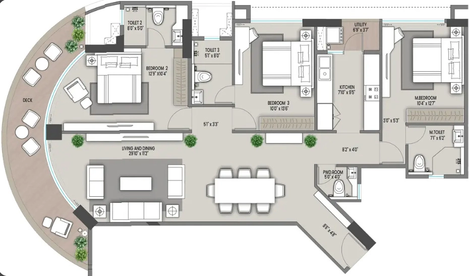 3 BHK Flat in Shapoorji Nine Arcs in Santacruz East, Mumbai - Image 917638