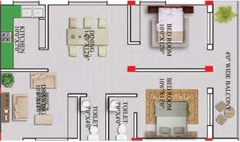 2 BHK Flat in PDN Bhagwati in Jagamara, Bhubaneswar - Image 910592