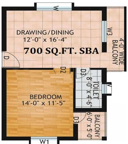 1 BHK Flat in Prabhujee Elegance in Chandaka, Bhubaneswar - Image 910470