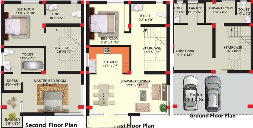 3 BHK House/Villa in PDN Horizon Triplex in Jagamara, Bhubaneswar - Image 911809