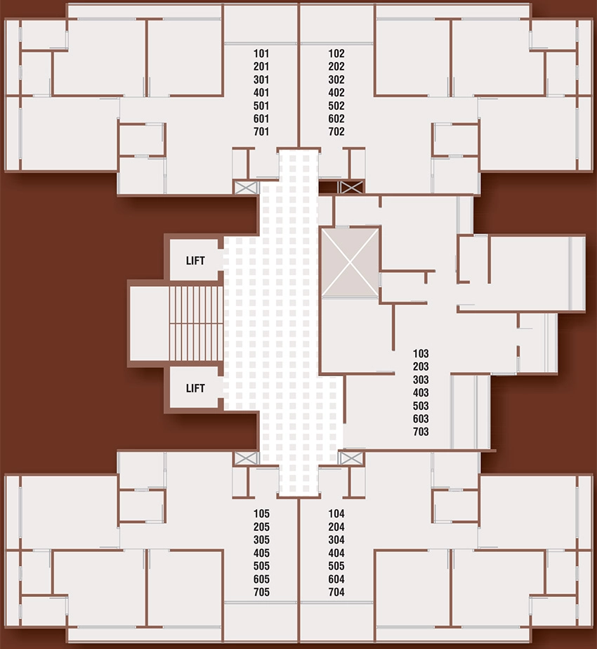 Floor Plan of DHS Royal in Singarwa, Ahmedabad - Image 385324