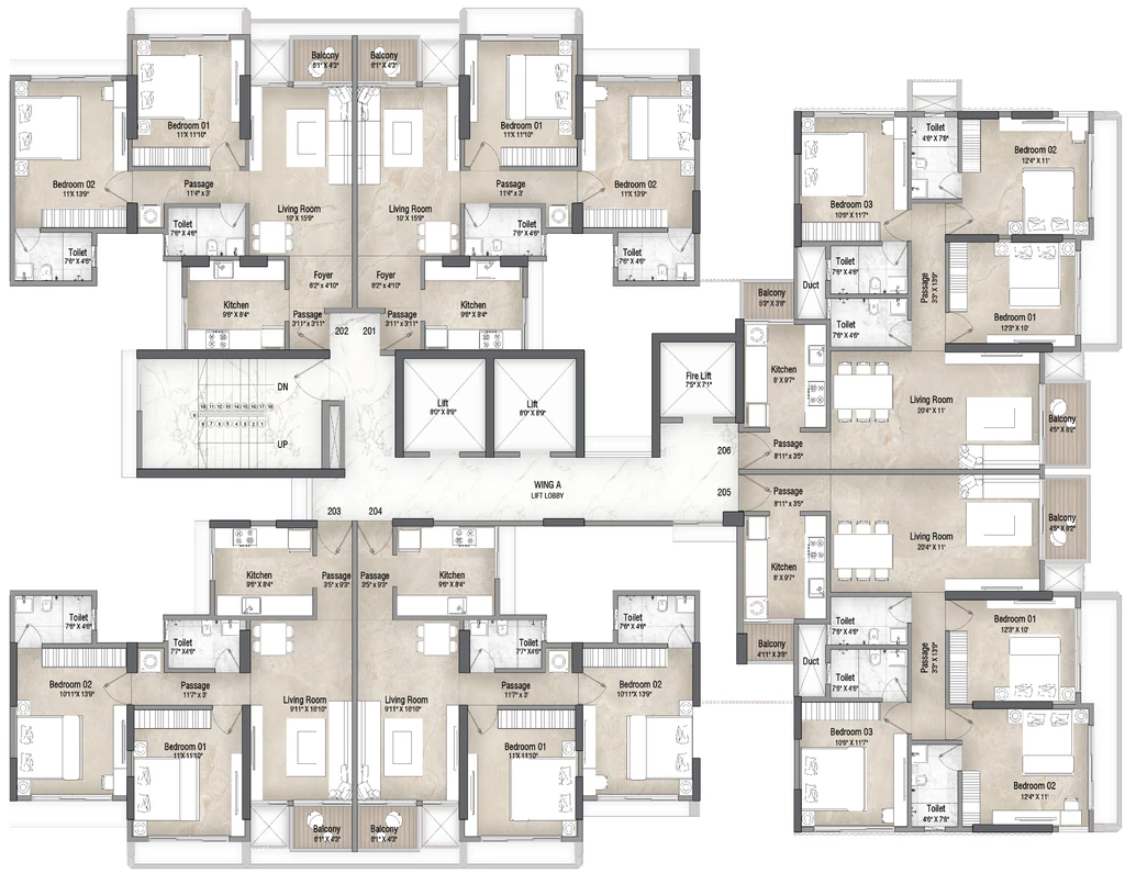 Floor Plan of Vascon Orchids in Santacruz West, Mumbai - Image 386175