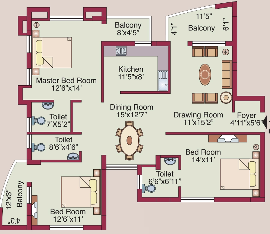3 BHK Flat in OCHB Kharavela Enclave in Jagamara, Bhubaneswar - Image 910590