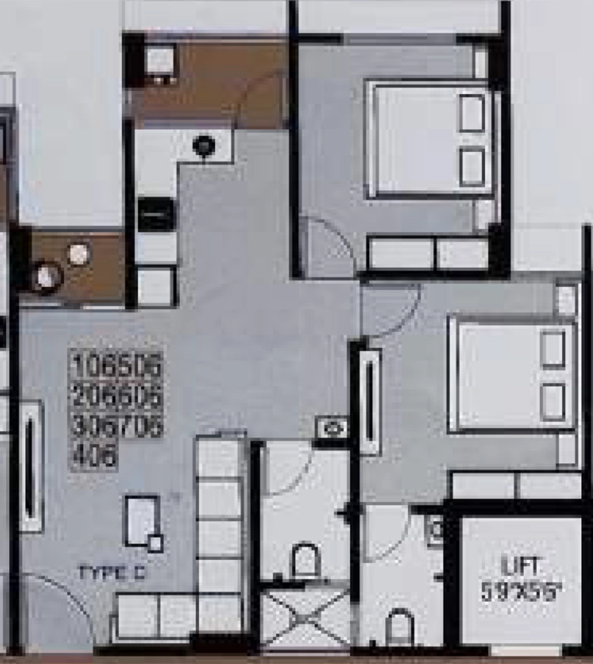 2 BHK Flat in Ganesh Aaradhana Sky in Narol, Ahmedabad - Image 910491