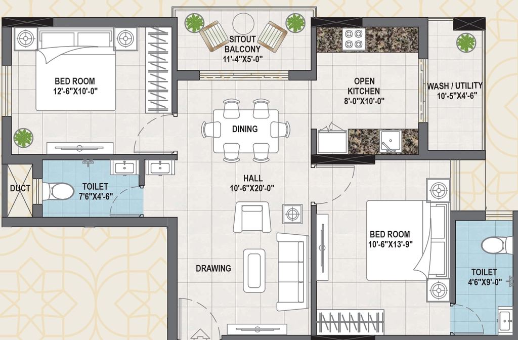 2 BHK Flat in SRC Signature in Cuttack, Bhubaneswar - Image 910501
