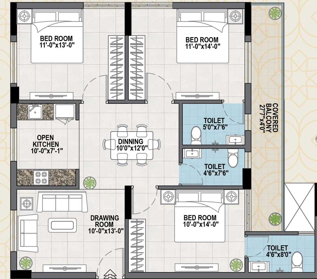 3 BHK Flat in SRC Signature in Cuttack, Bhubaneswar - Image 910504