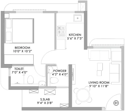 1 BHK Flat in The Great Western Mumbai in Naigaon East, Palghar - Image 912915