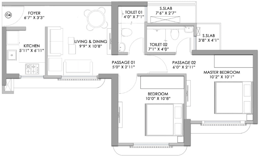 2 BHK Flat in The Great Western Mumbai in Naigaon East, Palghar - Image 912916