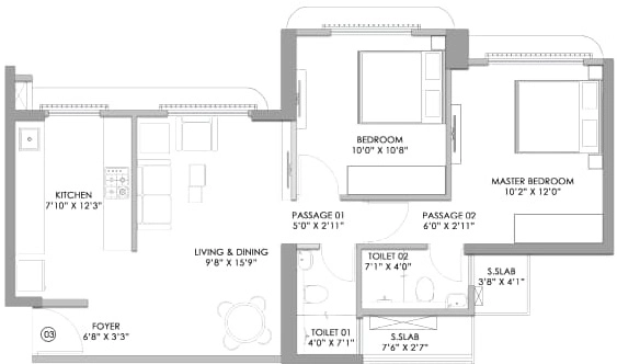 2 BHK Flat in The Great Western Mumbai in Naigaon East, Palghar - Image 912917