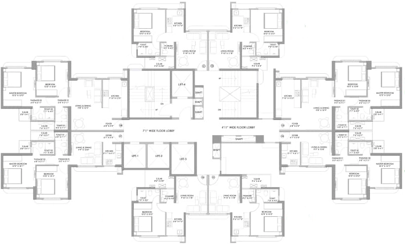 Floor Plan of The Great Western Mumbai in Naigaon East, Palghar - Image 391427