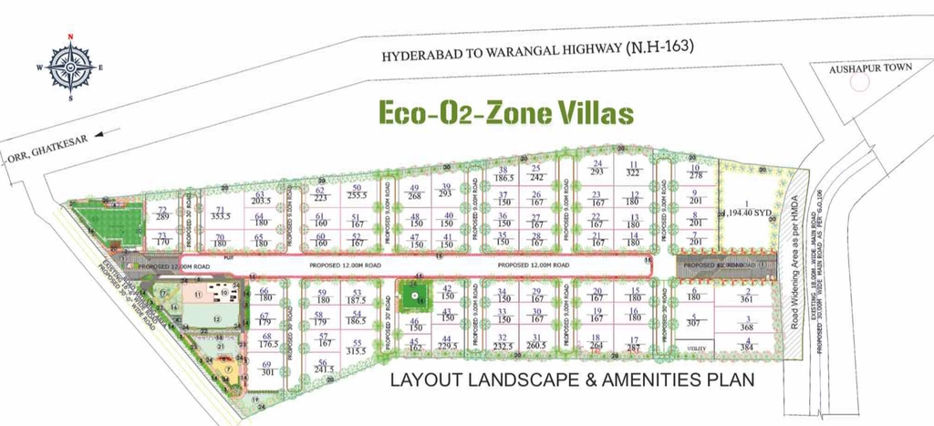 Master Plan of Indo Eco O2 Zone Villas in Ghatkesar, Hyderabad - Image 386102