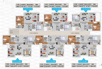 Floor Plan of Kokila Height in Pokhariput, Bhubaneswar - Image 388721
