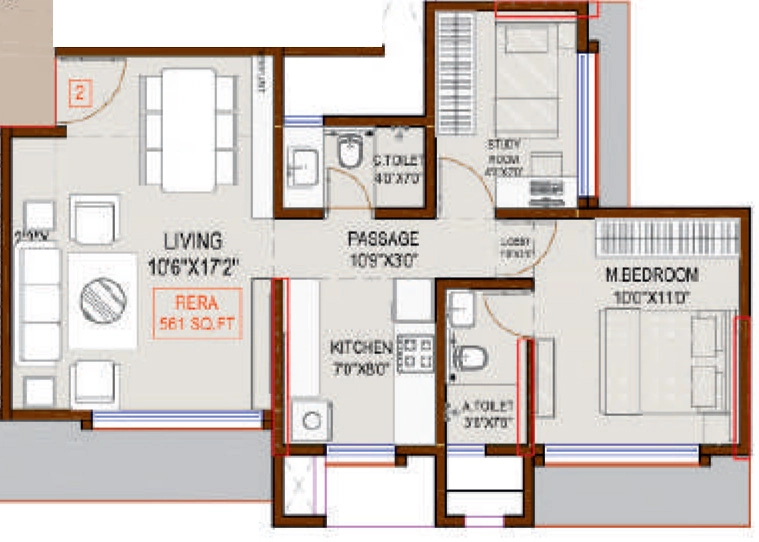 1.5 BHK Flat in Meghna Rivaan in Goregaon West, Mumbai - Image 911577