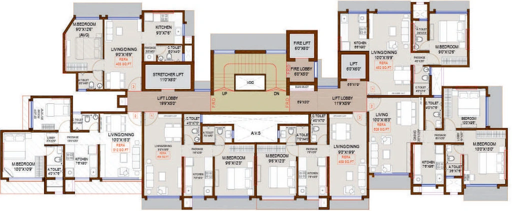 Floor Plan of Meghna Rivaan in Goregaon West, Mumbai - Image 388170