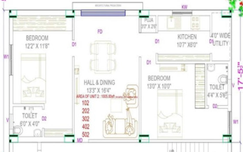 2 BHK Flat in Manasri Kaveri in Pocharam, Hyderabad - Image 910769