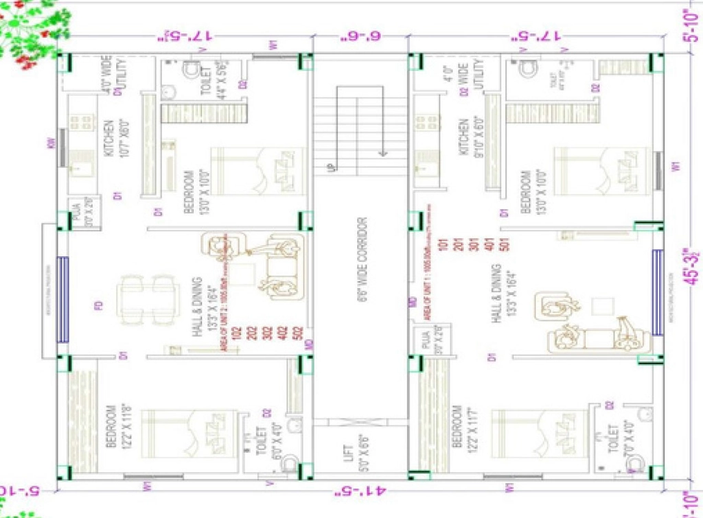 Floor Plan of Manasri Kaveri in Pocharam, Hyderabad - Image 386074