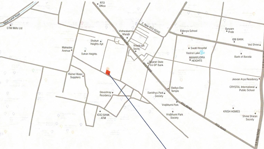 Location of Commercial Malak Maruti Luxuria in Vastral, Ahmedabad - Image 385463