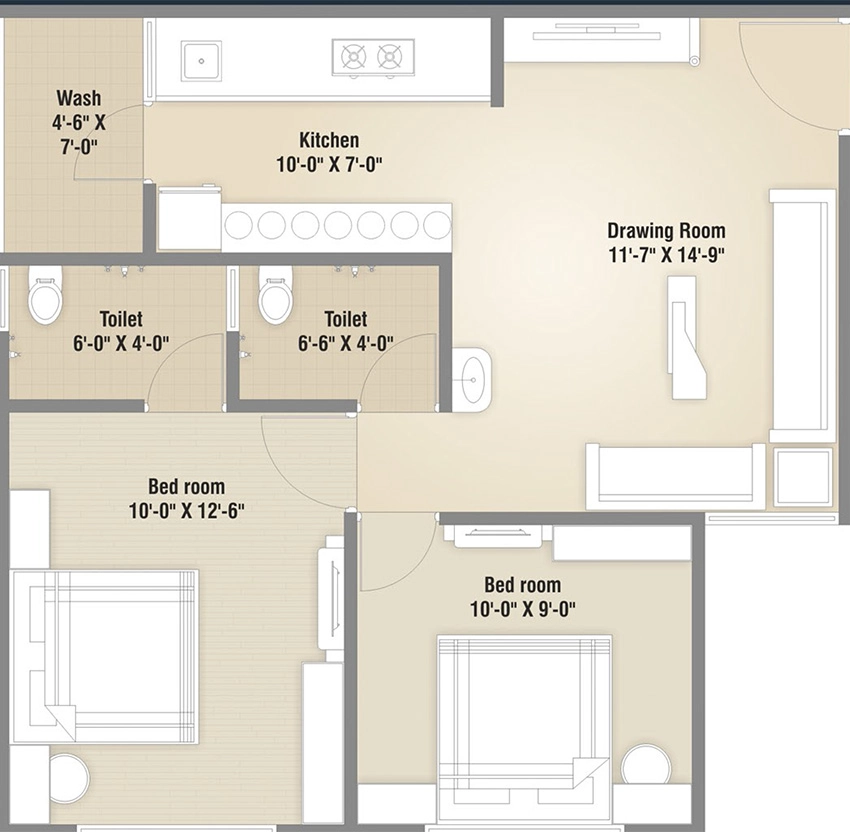 2 BHK Flat in Maruti Sarthi Residency in Nava Naroda, Ahmedabad - Image 910538