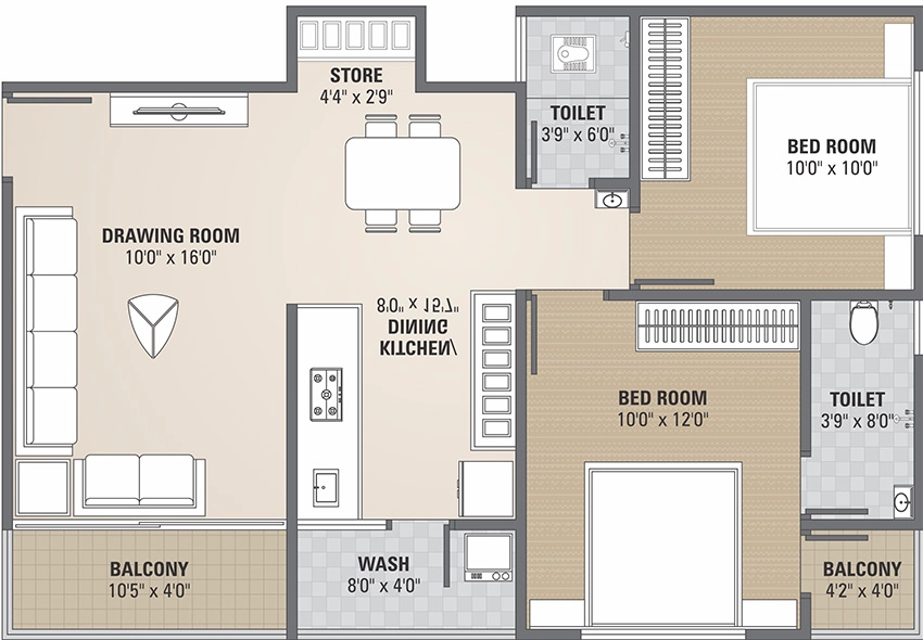 2 BHK Flat in Nilkanth Parivar in Vastral, Ahmedabad - Image 910550