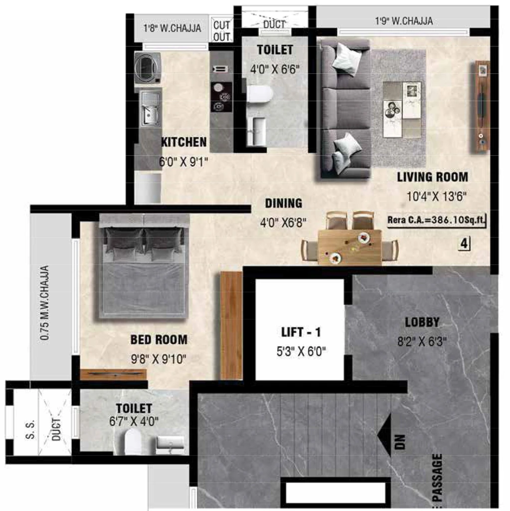 1 BHK Flat in Meghna Riviera in Goregaon West, Mumbai - Image 911589