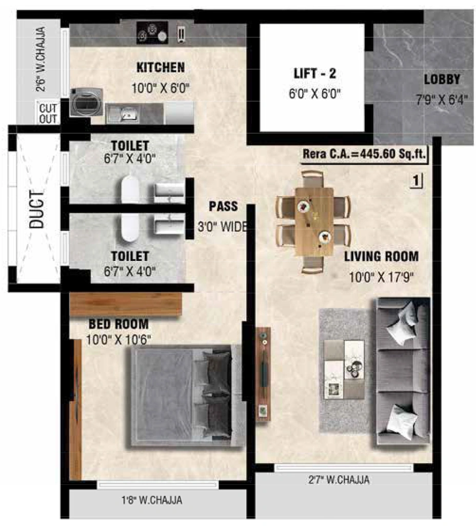 1 BHK Flat in Meghna Riviera in Goregaon West, Mumbai - Image 911590