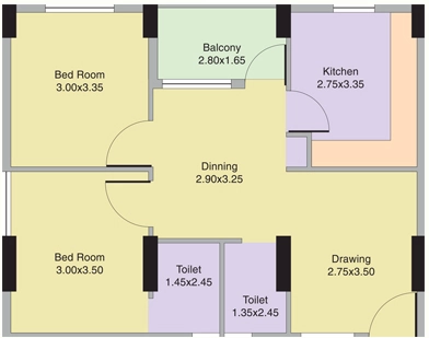 2 BHK Flat in Neelachala Subhadra Enclave in Palasuni, Bhubaneswar - Image 910654
