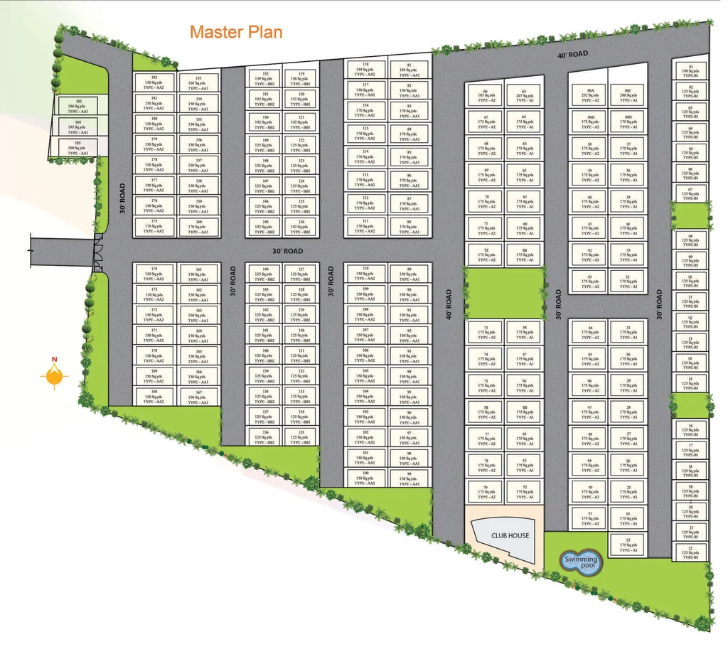 Master Plan of Modi Nilgiri Estate in Rampally, Hyderabad - Image 386069