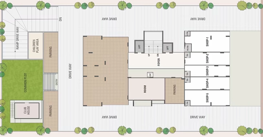 Master Plan of Commercial Parshwa RJ Pearl in Chandkheda, Ahmedabad - Image 385530