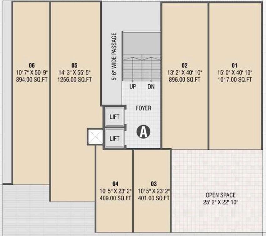 Floor Plan of Commercial Parshwa Venue 82 in Shilaj, Ahmedabad - Image 385537