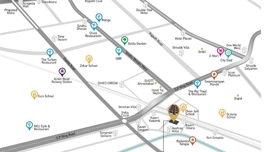 Location of Commercial Parshwa Venue 82 - Image 385535