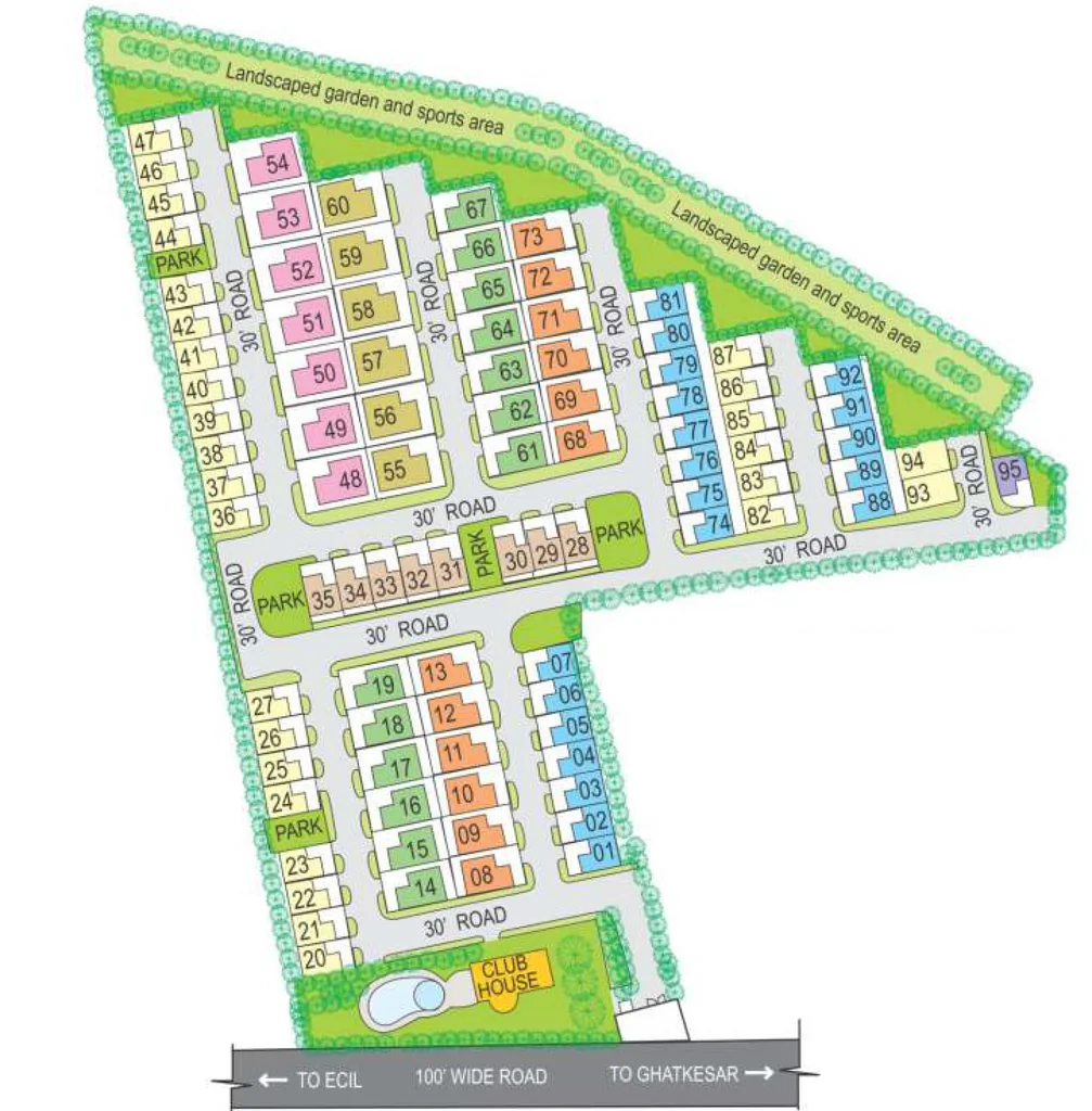Master Plan of Modi Nilgiri Homes in Rampally, Hyderabad - Image 386117