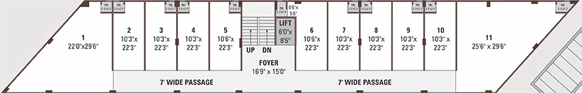 Floor Plan of Commercial Plantinum Pride in Hathijan, Ahmedabad - Image 385551