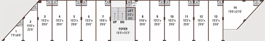Floor Plan of Commercial Plantinum Pride in Hathijan, Ahmedabad - Image 385552