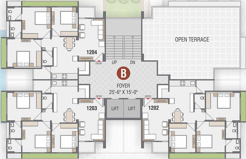 Floor Plan of Shilp Haridarshan Greens in Bhadaj, Ahmedabad - Image 385560