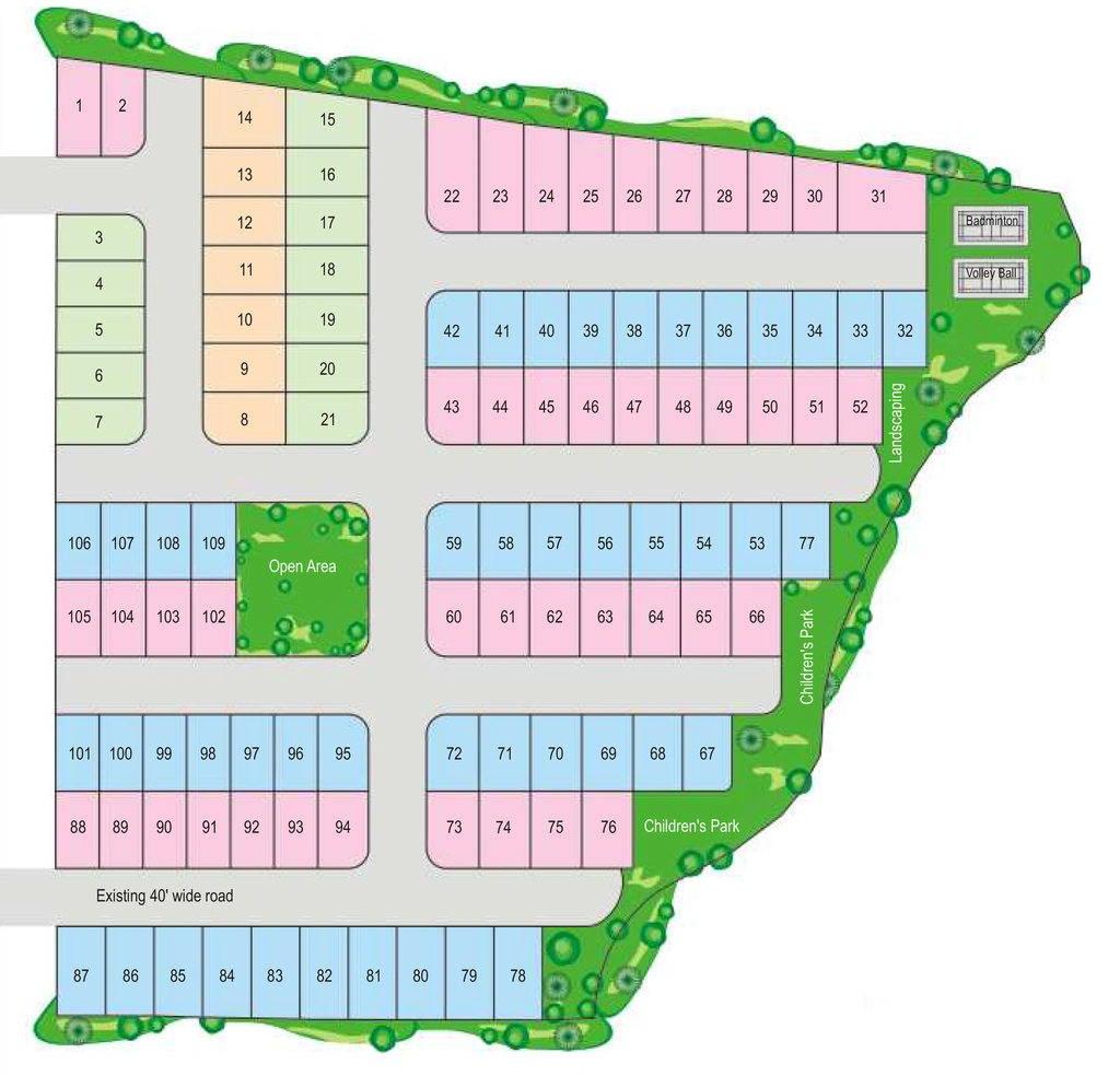 Master Plan of Modi Sunshine Park in Ghatkesar, Hyderabad - Image 386108