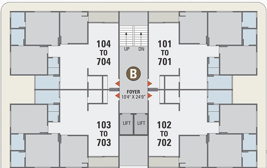 Floor Plan of Shree Orchid Paradise in Nava Naroda, Ahmedabad - Image 385586