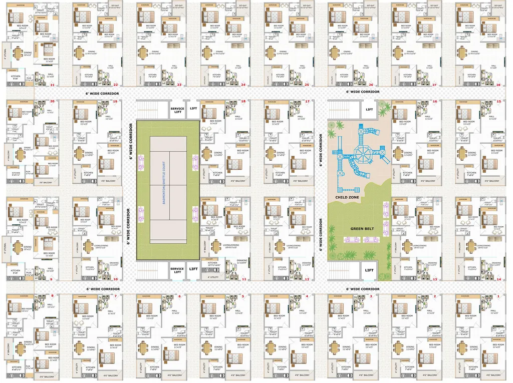 Floor Plan of Nithya Aum in Ghatkesar, Hyderabad - Image 386325