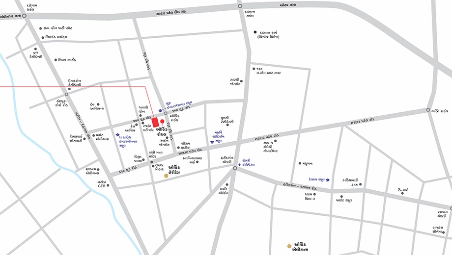 Location of Commercial Shree Orchid Paradise in Nava Naroda, Ahmedabad - Image 385591