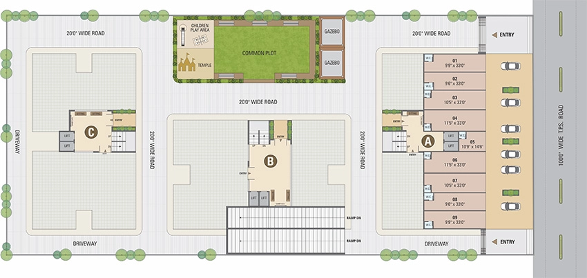 Master Plan of Commercial Shree Orchid Paradise in Nava Naroda, Ahmedabad - Image 385592