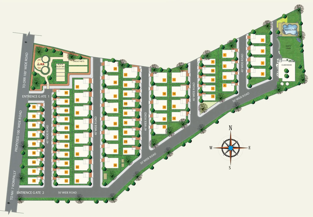 Master Plan of Oorjita Grand Vie in Gundlapochampalli, Hyderabad - Image 386332