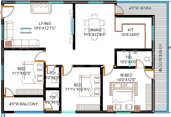 3 BHK Flat in Parijatha Elite in Ghatkesar, Hyderabad - Image 910871